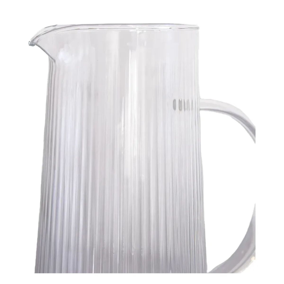 Set 2 Jarra Vidrio Giza Tapa Acero Inoxidable 1.3 Litros Transparente