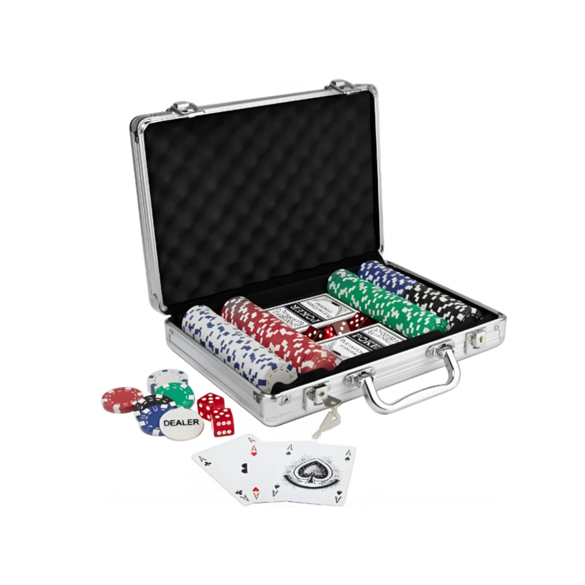 Maletin Poker Promoopcion Fichas Cartas Dados Juego Azar