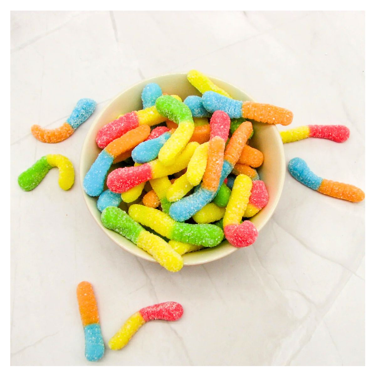 Gomitas Worms Gummies Neon Jovy Gomita Acida Surtido 1kg