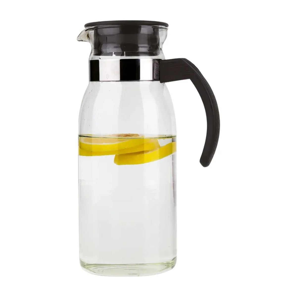 Juego 6 Tarros Mason Jar Asa Tapa + Jarra Vidrio Aurora 1l Transparente