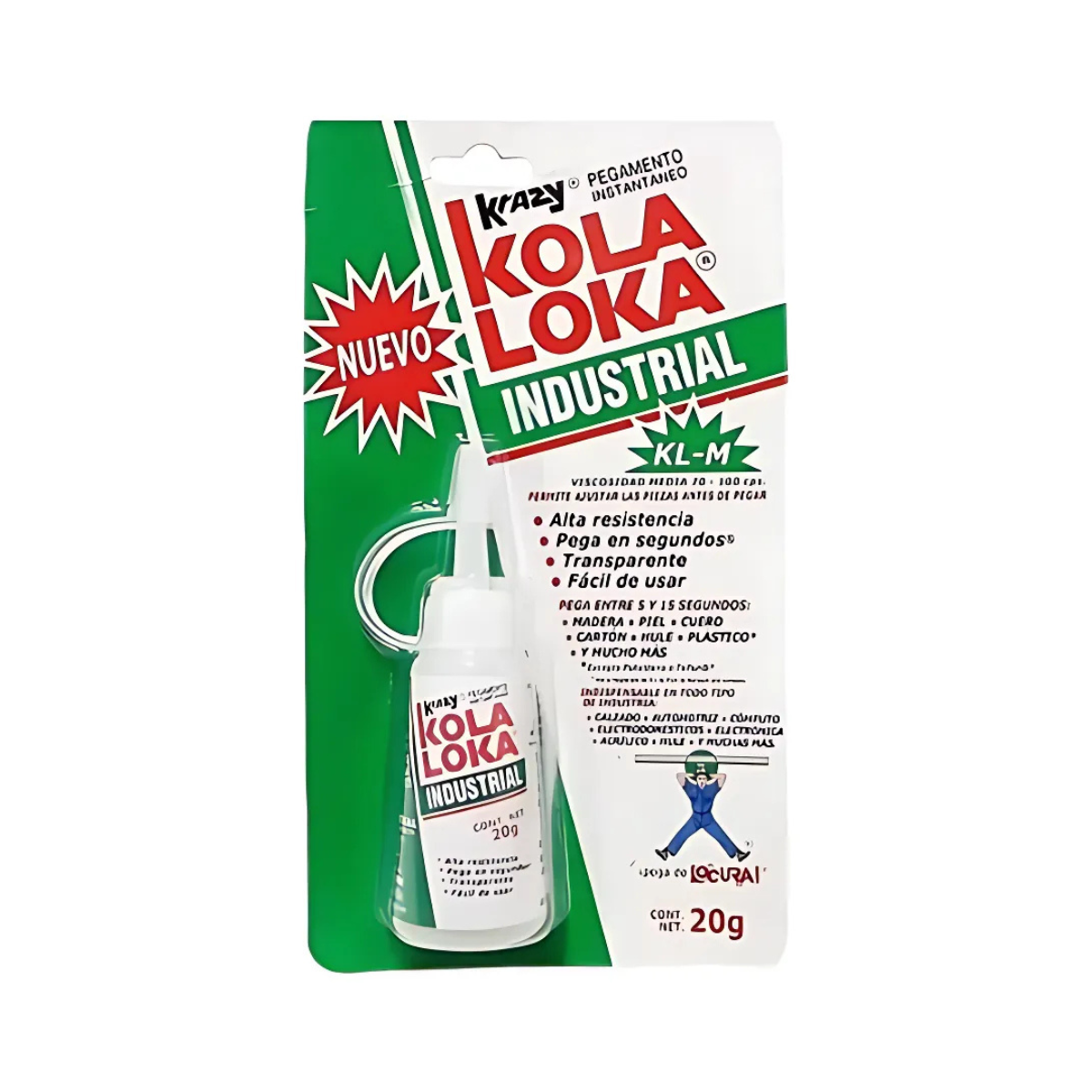 Pegamento Kola Loka Industrial Transparente 20gr