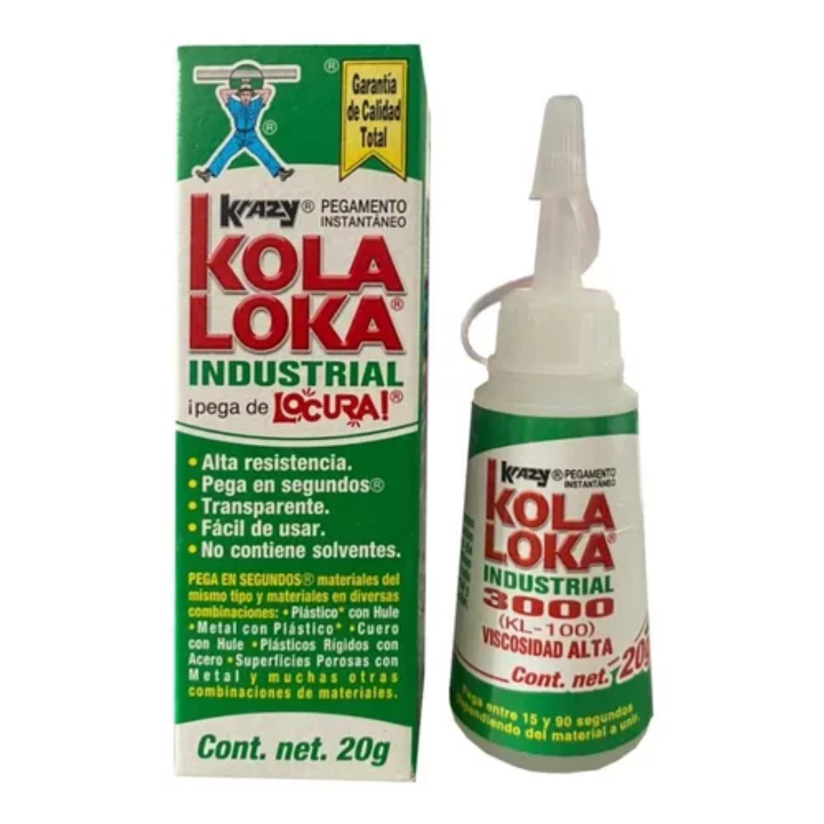 Pegamento Industrial Kola Loka Alta Viscocidad 3000 20g