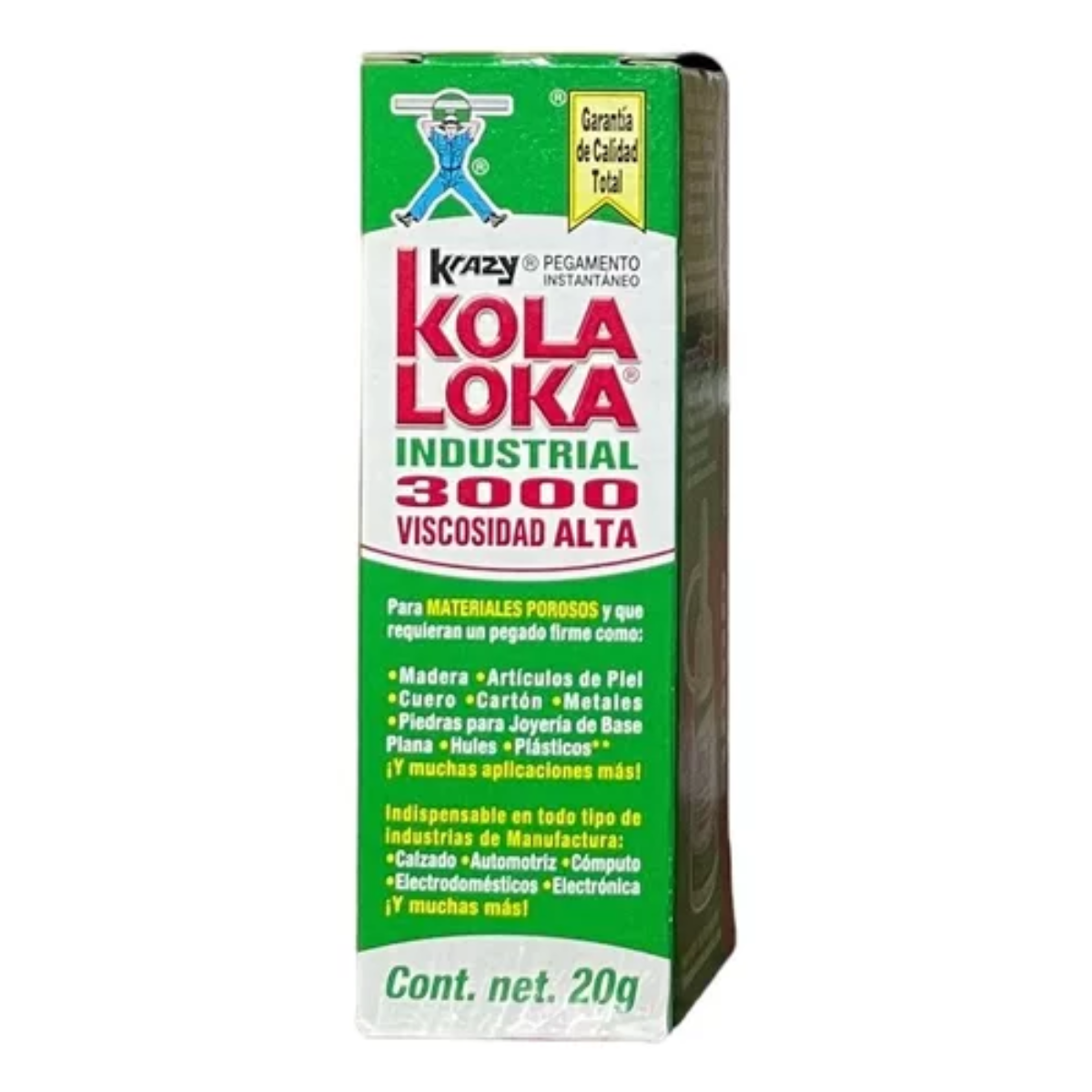 Pegamento Industrial Kola Loka Alta Viscocidad 3000 20g