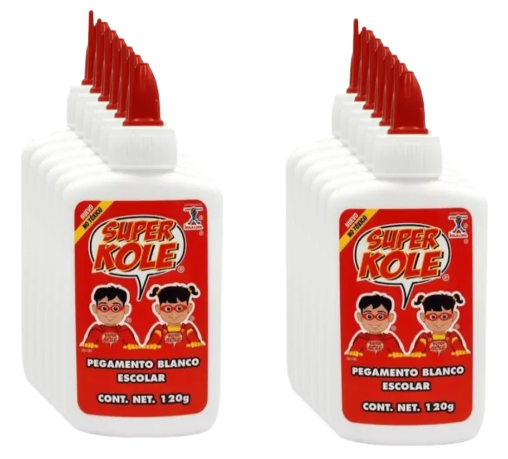 12 Pz SUPER KOLE 120 GRAMOS PEGAMENTO BLANCO