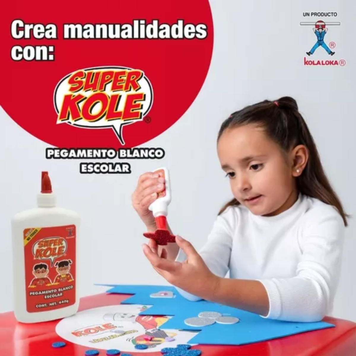 12pzs Super Kole 440 Gramos Pegamento Blanco Kolaloka
