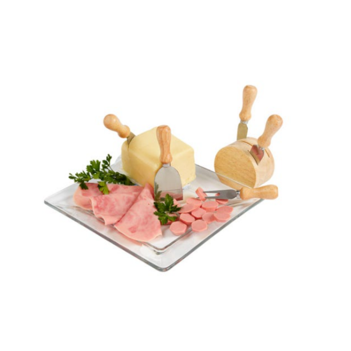 Set Cuchillos Promoopcion Beige Gourmet Queso Madera