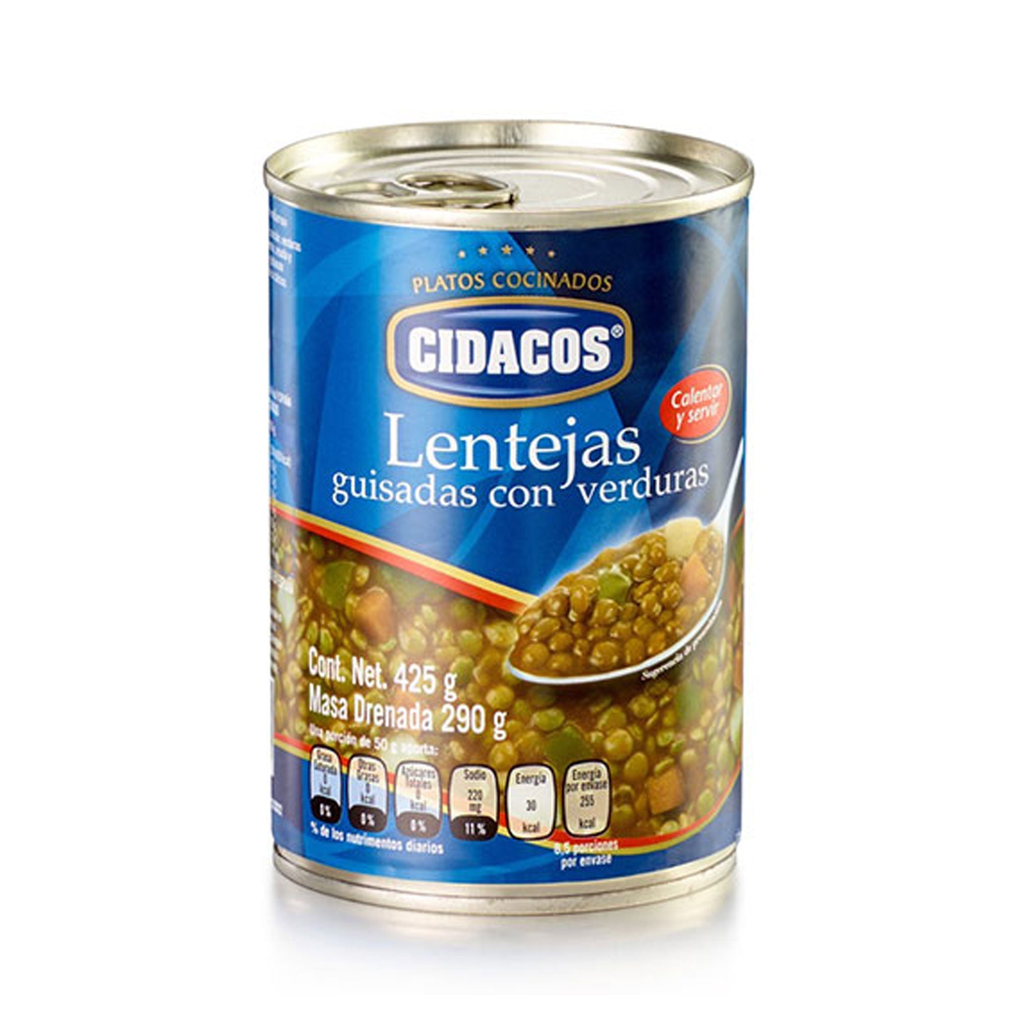 Lentejas con Verduras 425g - Enlatados y Conservas La casa del bacalao