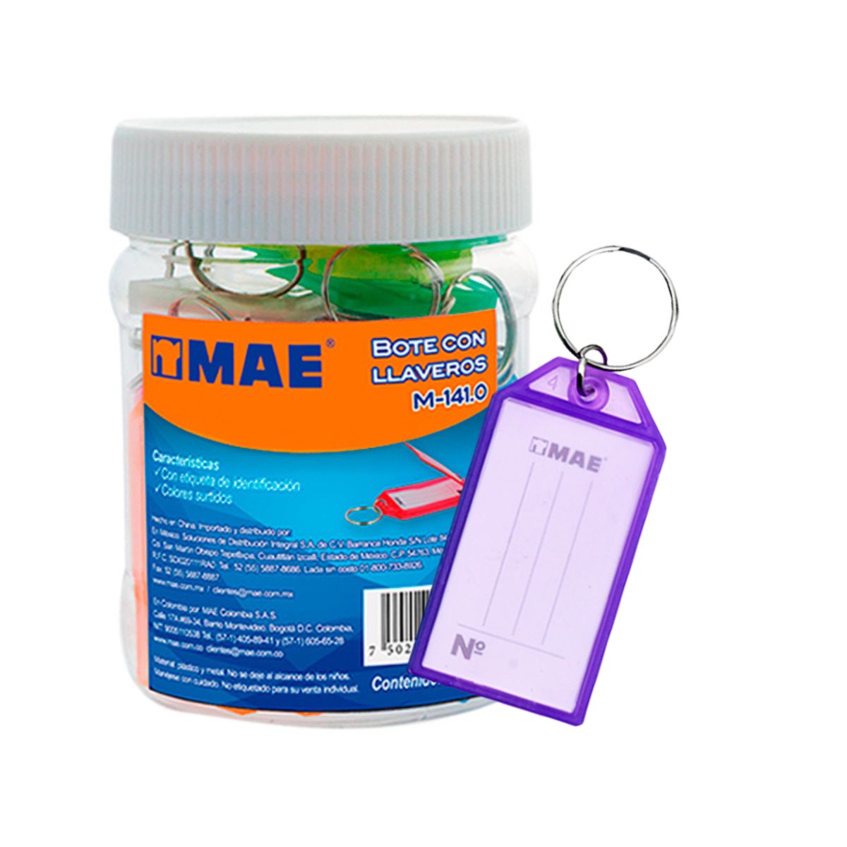 24 Llaveros Colores Surtidos Mae Identificador Llaves