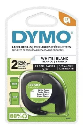 Cinta Blanca De Papel 12mm Caja Con 2 Piezas Dymo