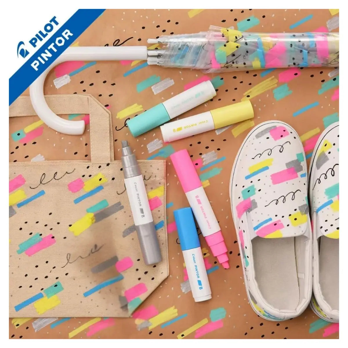 6 Marcadores Creativos Pilot Pintor Punto Mediano Pastel Pilot