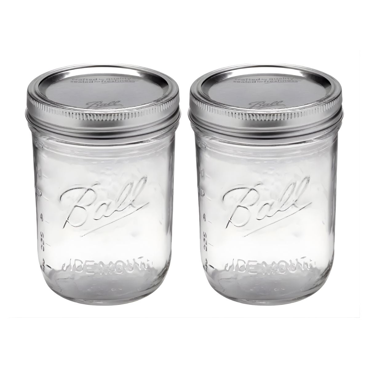 Mason Jars Ball 16oz Boca Ancha Vidrio 2 Pack Tapa Frasco