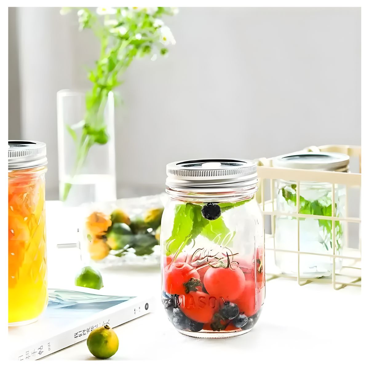 24pz Frasco Mason Jars Ball 16oz 473ml Boca Regular Vidrio