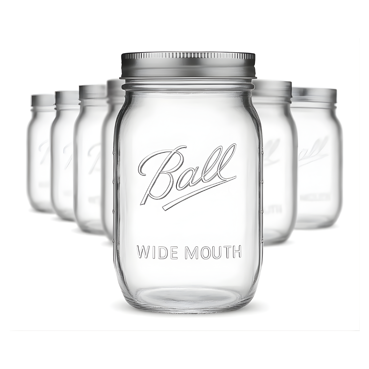 Frasco Vidrio Mason Jar Ball 64 Oz Boca Ancha Original 8pz