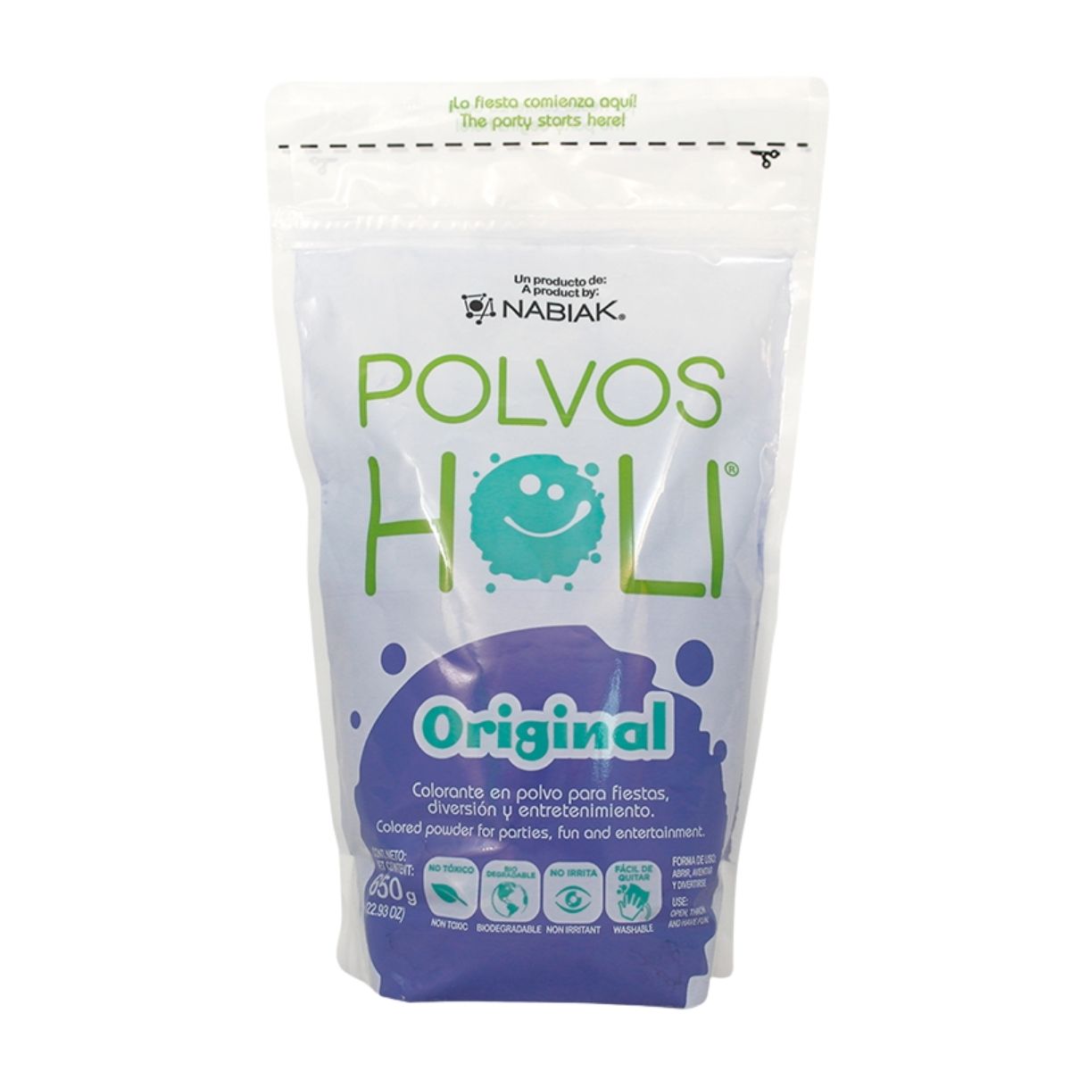 Polvos Holi Maxibolsa Original Morado 650gr