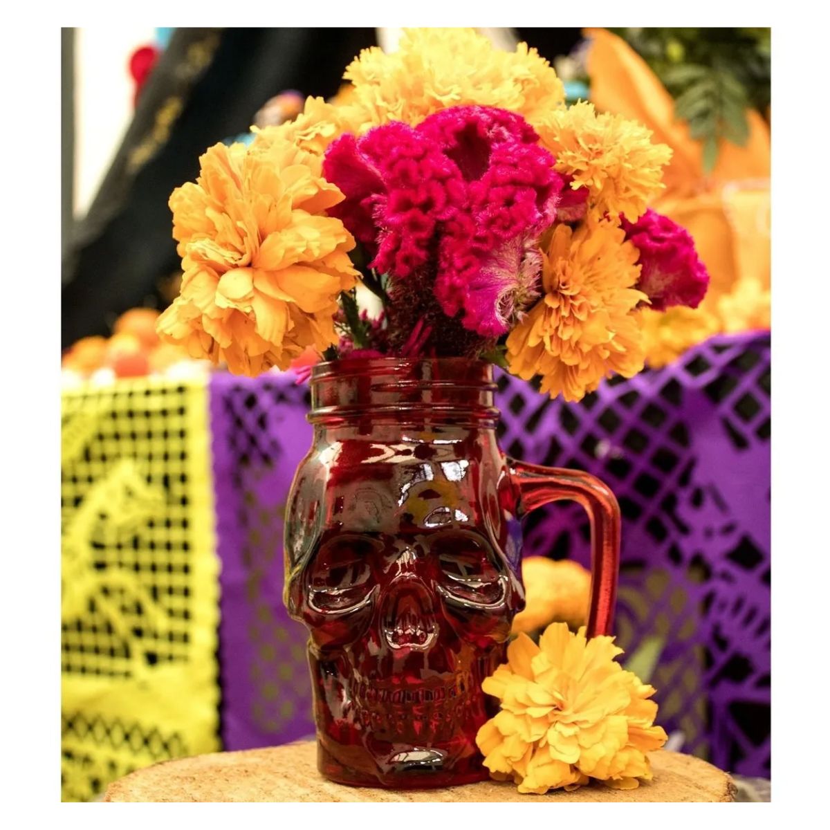 3pz Tarros Calavera Vaso Frasco Vidrio Mason Jars Cerveza Color Rojo