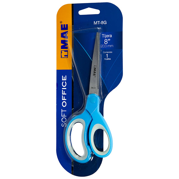 Tijera Multiusos Mae Mt-8 8 PuLG Mango Ergonomico Hoja Acero