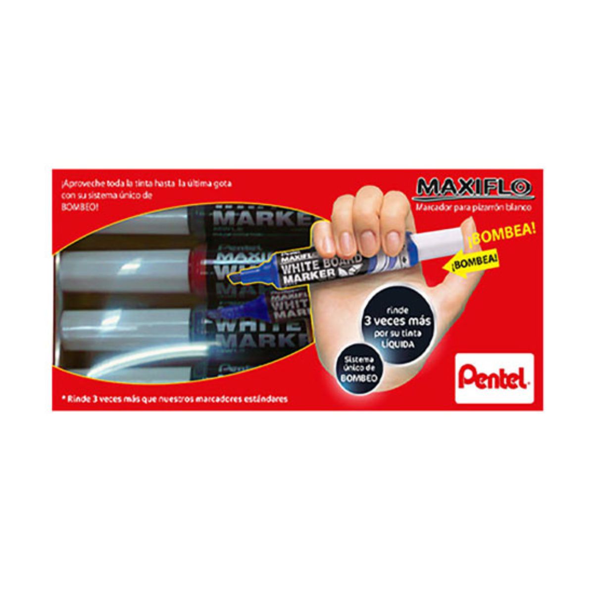 4 Marcadores Pizarron Blanco Pentel Maxifilo