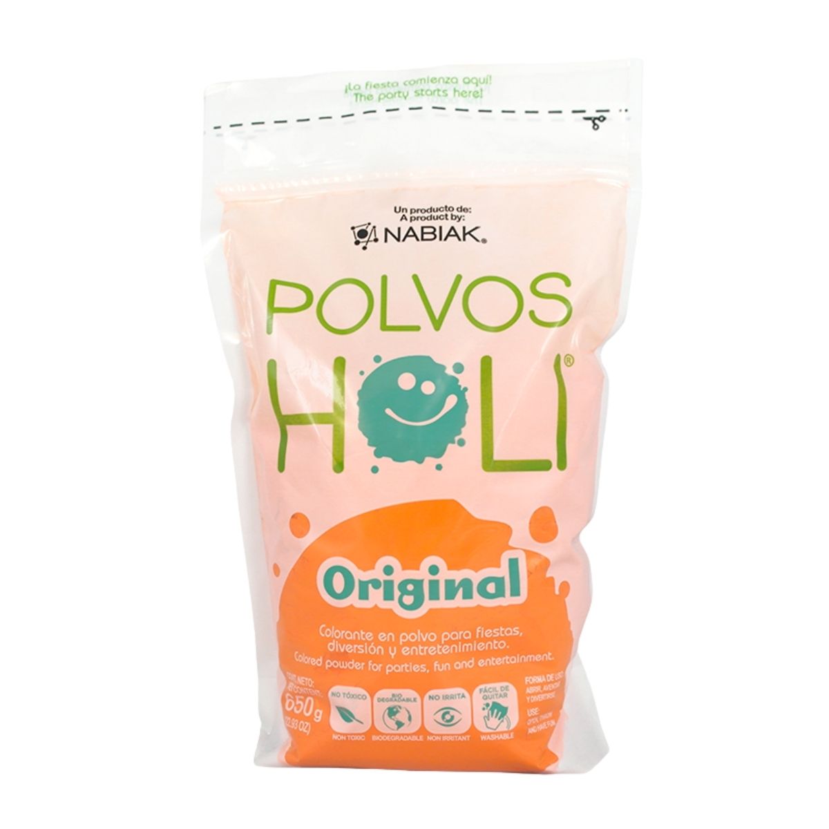 Polvos Holi Maxibolsa Original Naranja 650gr