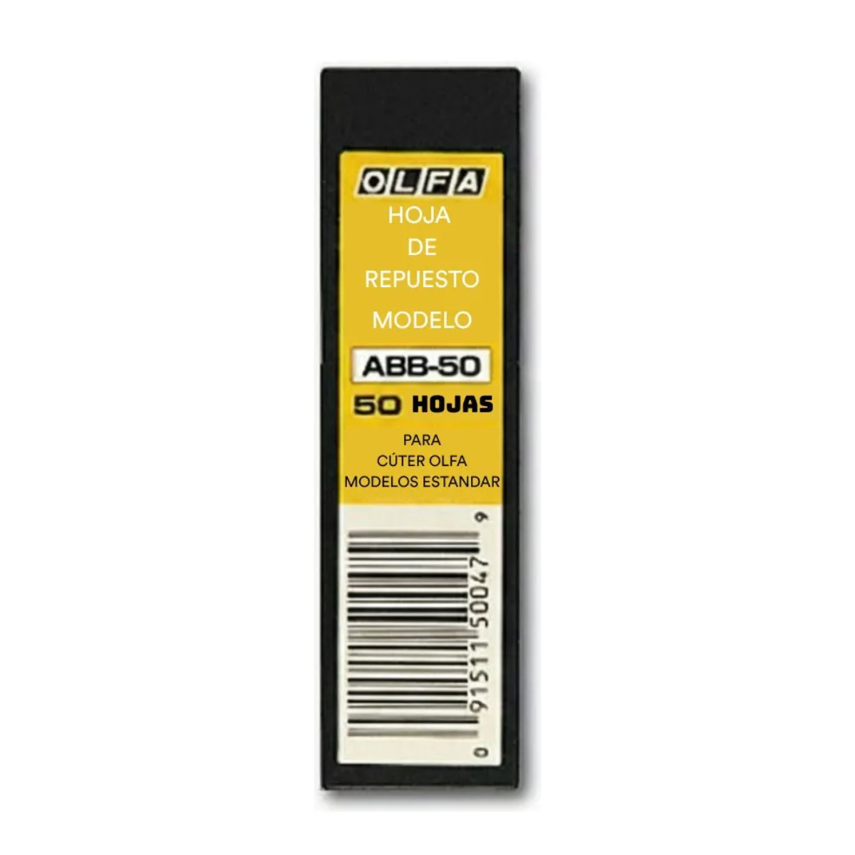 Pack 50 Hojas ABB-50 Repuesto Cutter Estándar Navaja Negra