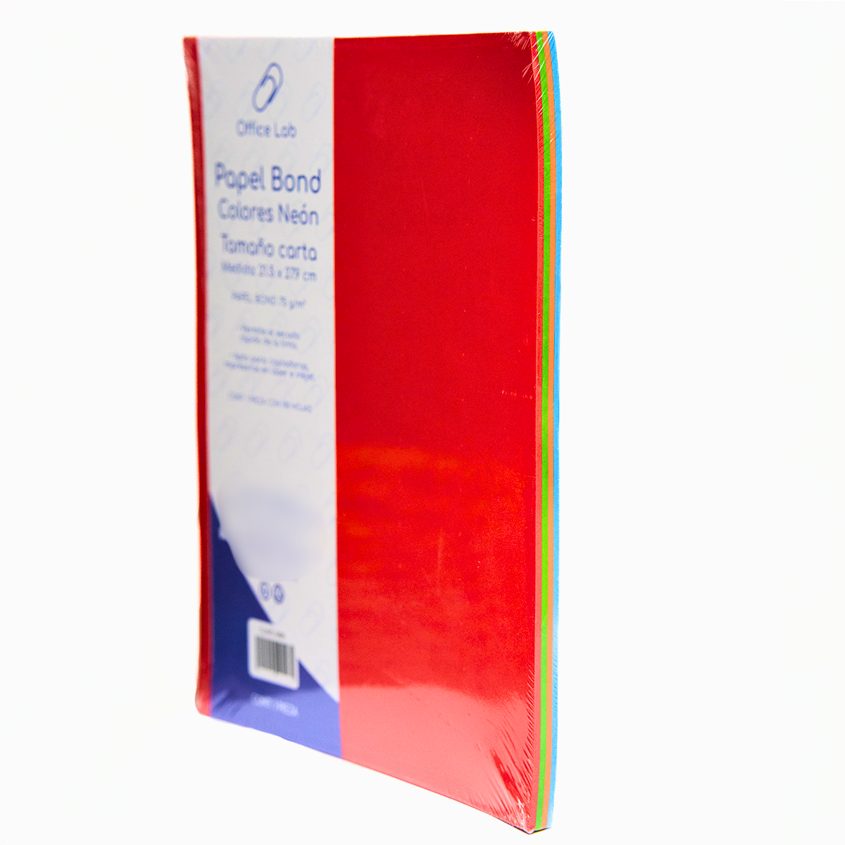 100 Hojas Papel Bond Office Lab Carta Colores Neon 75gr