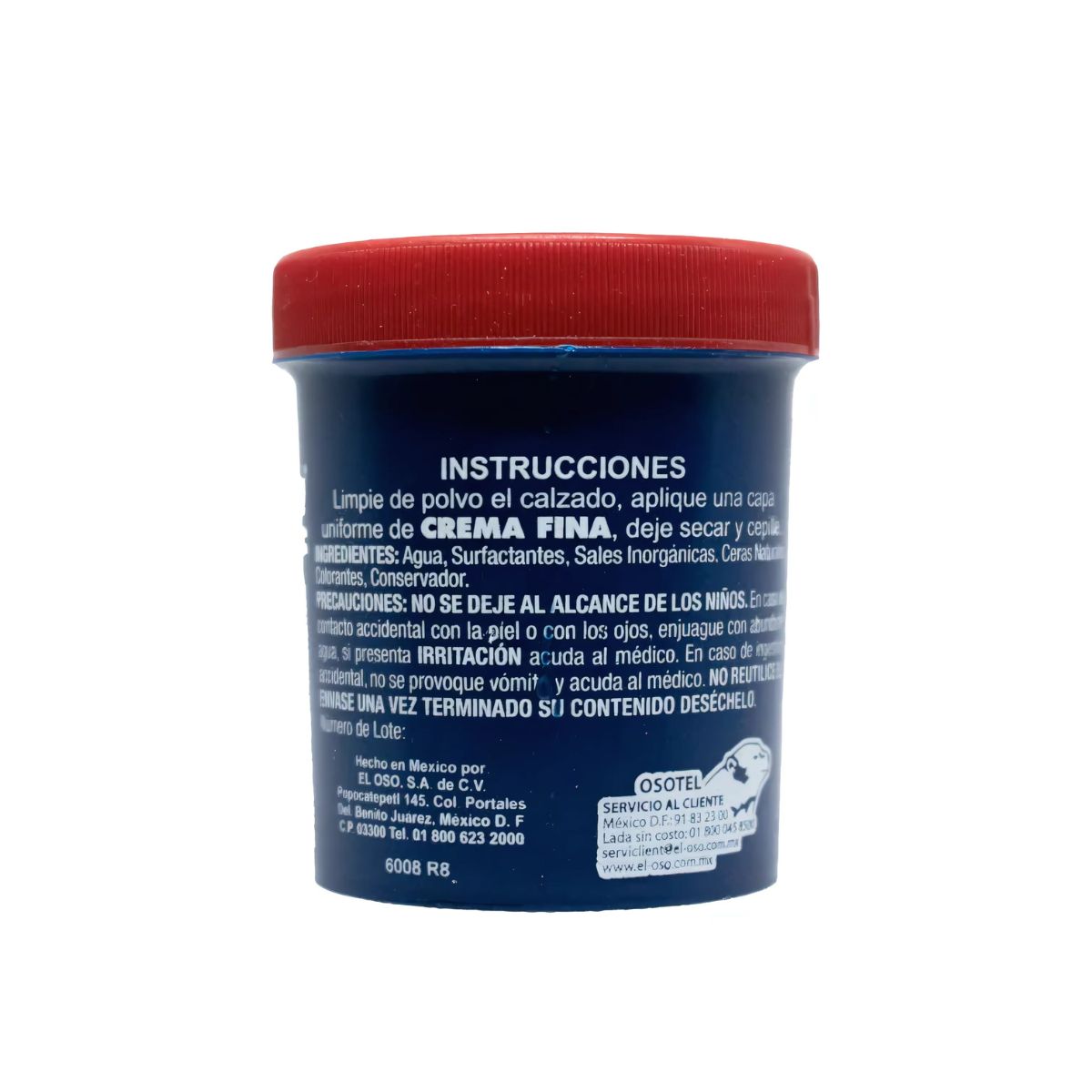 Grasa Crema Fina El Oso Calzado Color Azul 170g Brillo