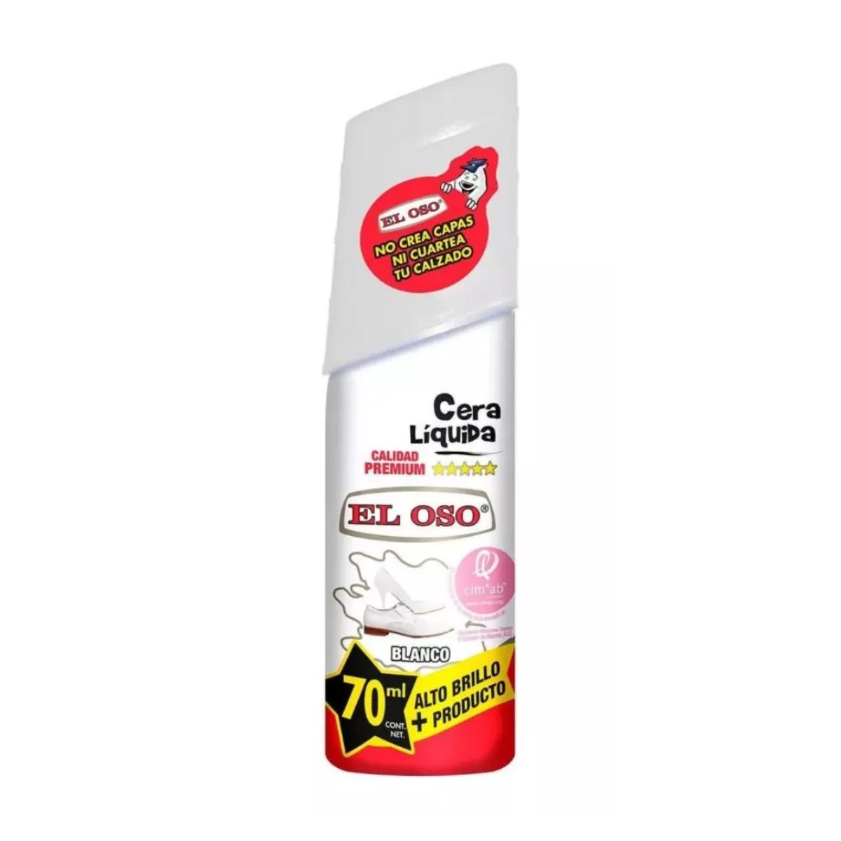 Cera Líquida Calzado El Oso Color Blanco 70ml Limpieza