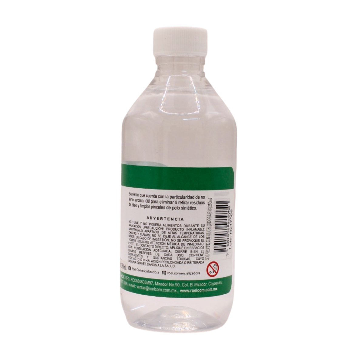 Solvente Sin Olor 250ml Roel Odorless Transparente Inoloro