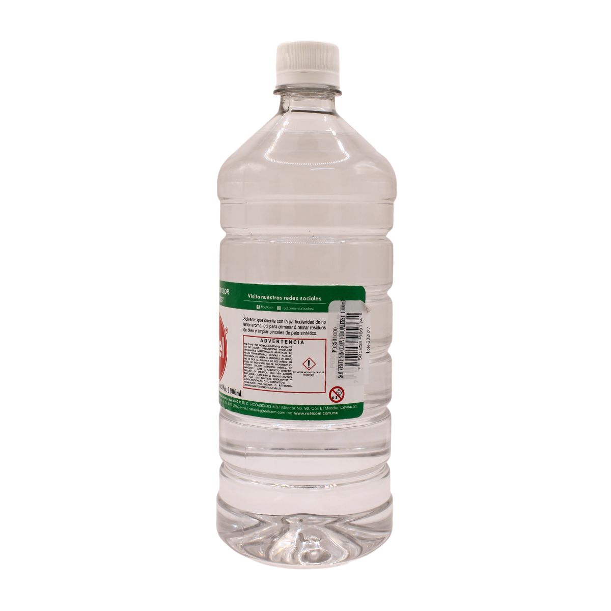 Solvente Sin Olor 1000ml Roel Odorless Transparente Inoloro