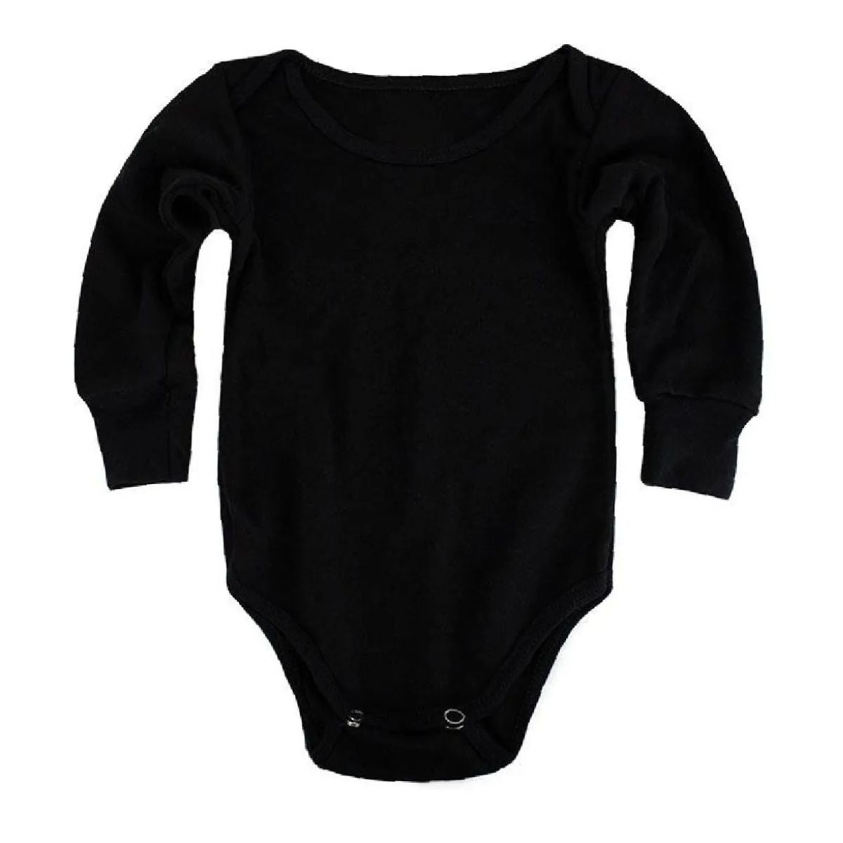 6pz Pañalero Negro Ropa Bebé Niño Niña Manga Larga y Corta