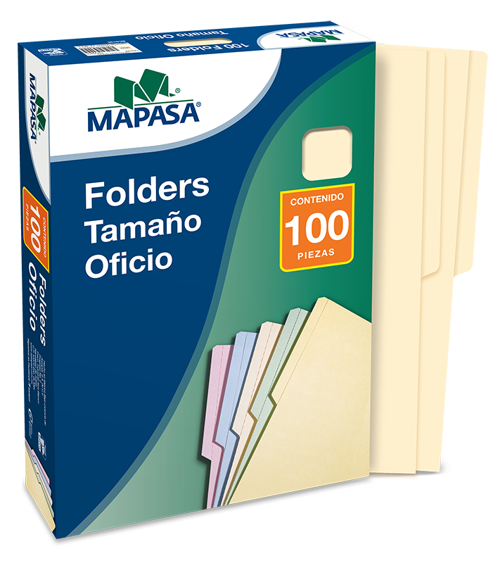 Folder Tamaño Oficio Mapasa Color Crema 100pzas Pc0002