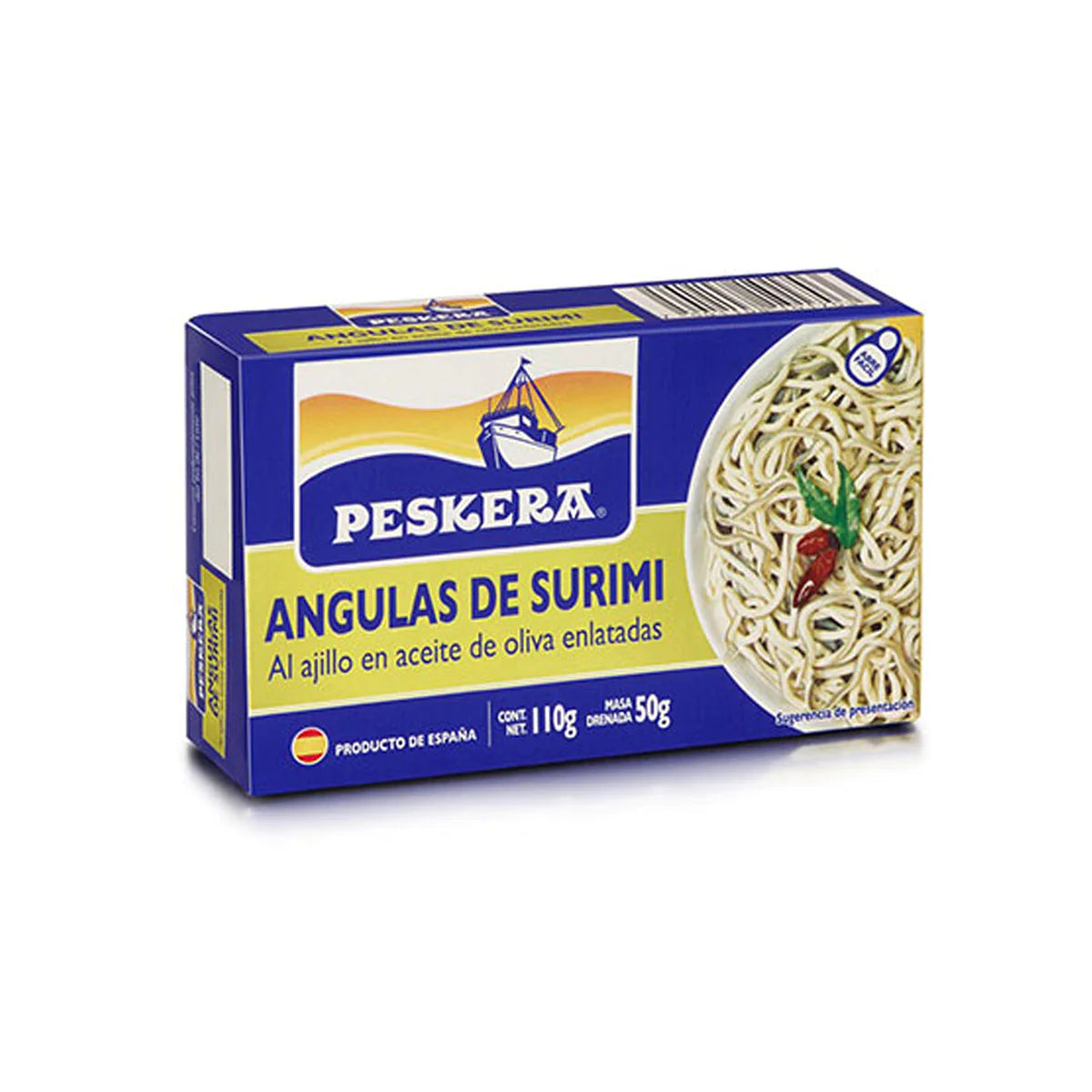 Angulas De Surimi Al Ajillo En Aceite De Oliva Peskera 110g