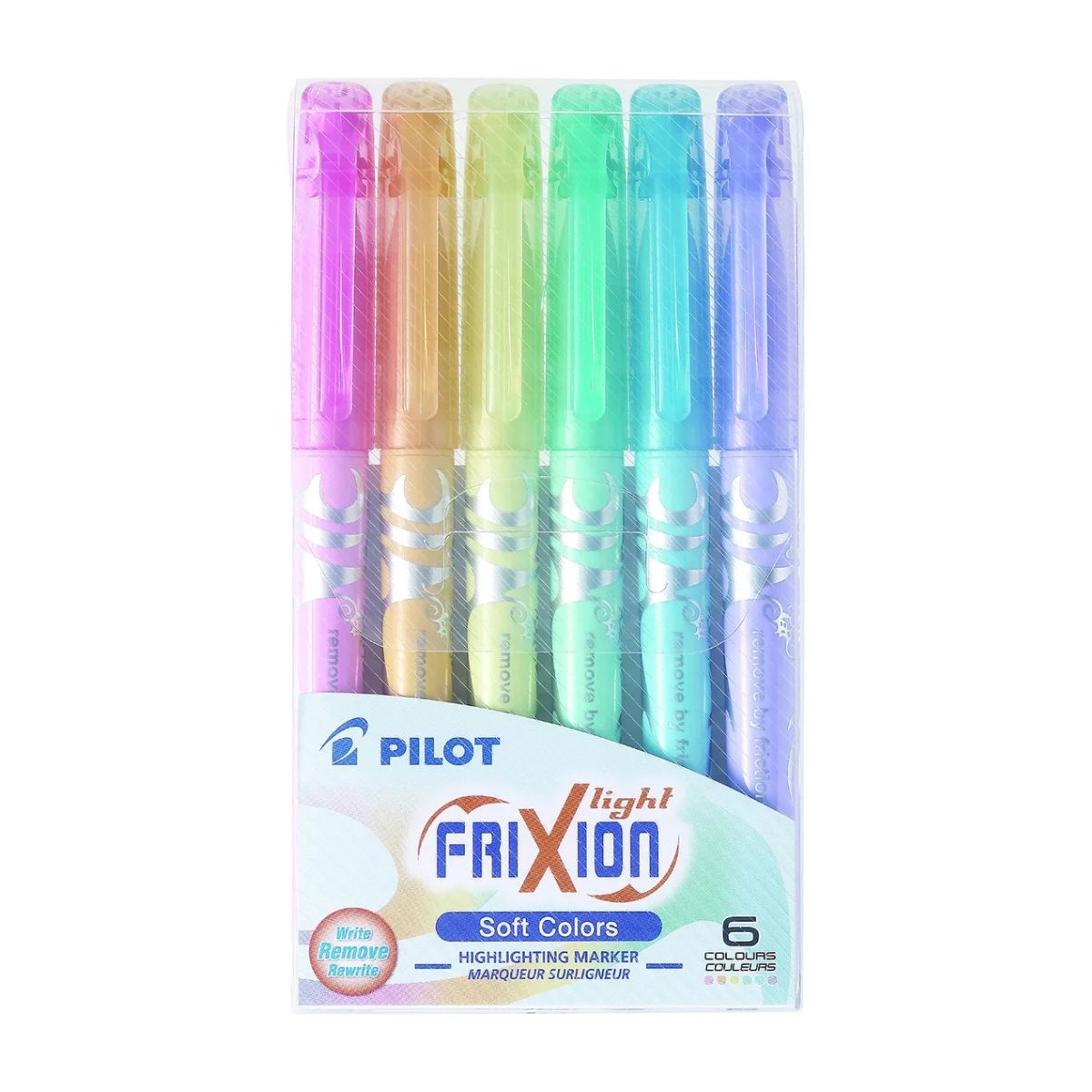 6 Marcatextos Frixion Light Pilot Colores Pastel