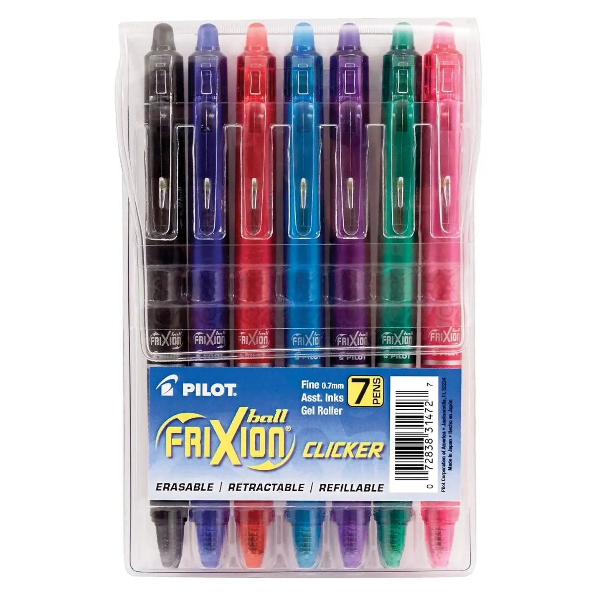7 Plumas Borrables Frixion Ball Clicker Pilot Colores Pilot