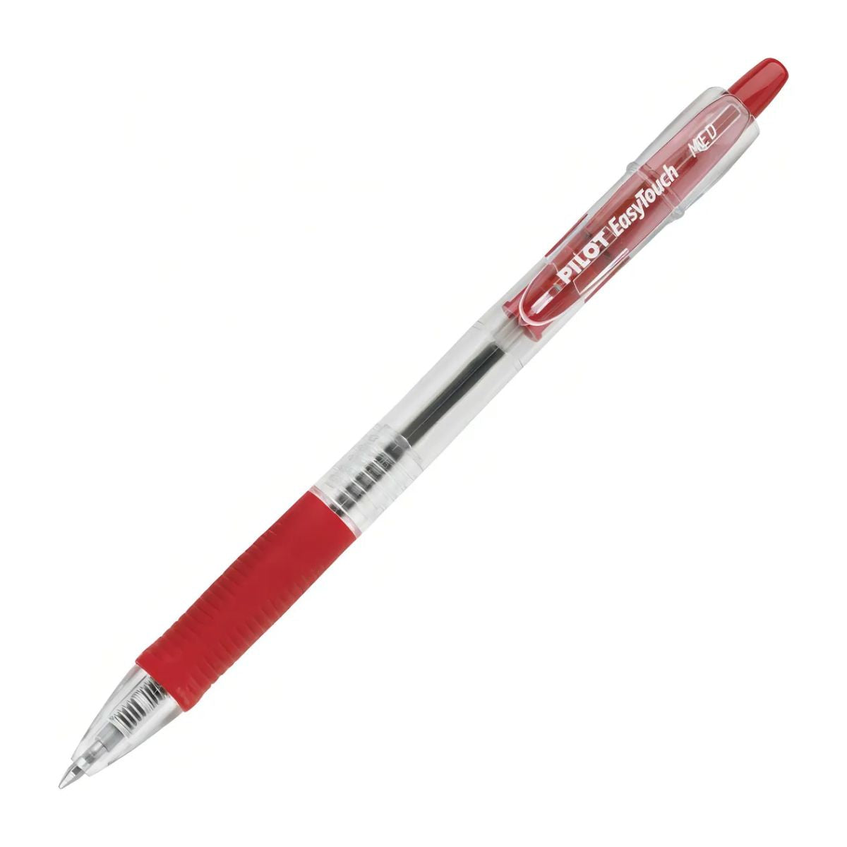 12 Bolígrafo Pilot Ezt Easytouch Punto Mediano A Tinta Rojo Exterior Rojo