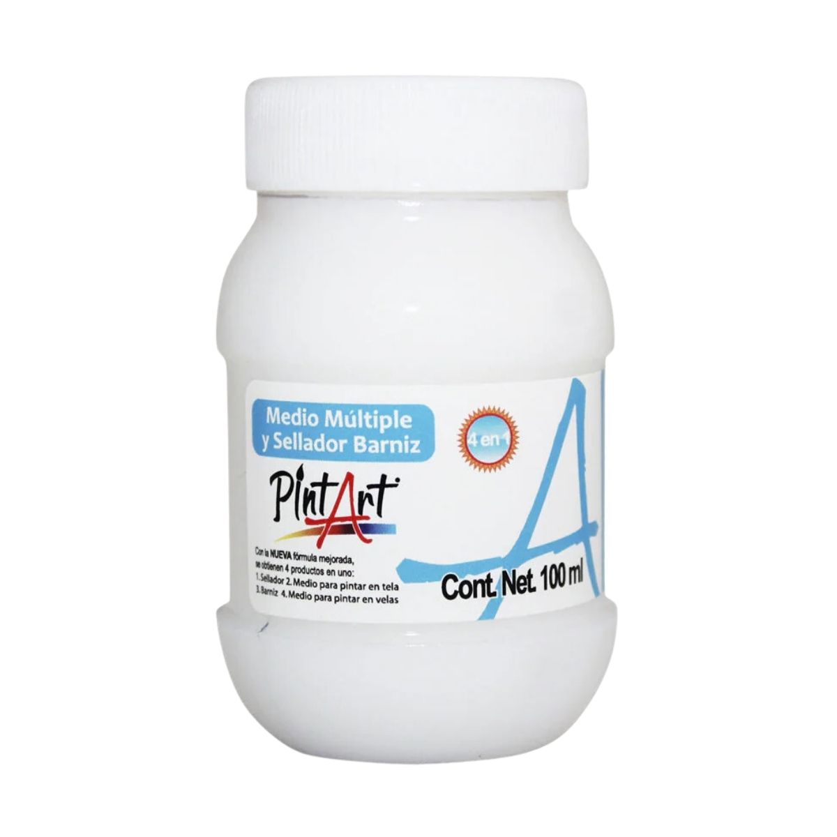Medio Multiple Sellador Barniz 100ml Pintart Acabado Mate Color Blanco