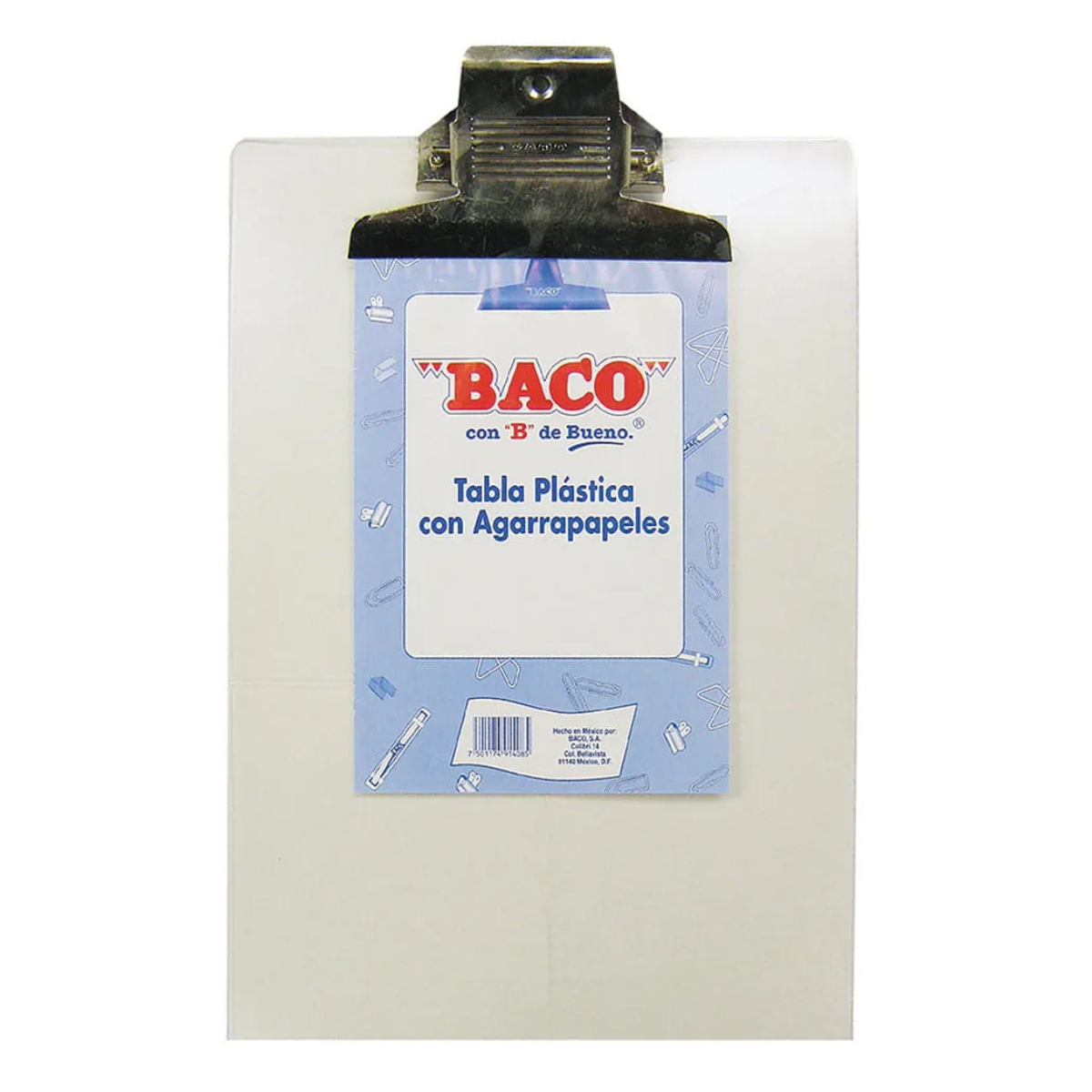 Tabla Sujetapapeles Baco Transparente Tamaño Carta