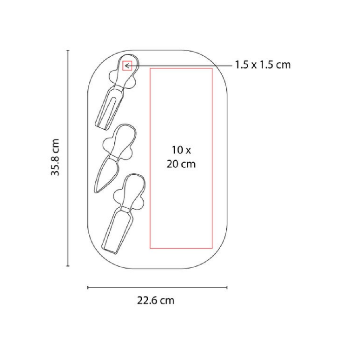 Set Tabla Cuchillo Tenedor Lesoto Promoopcion Queso Madera