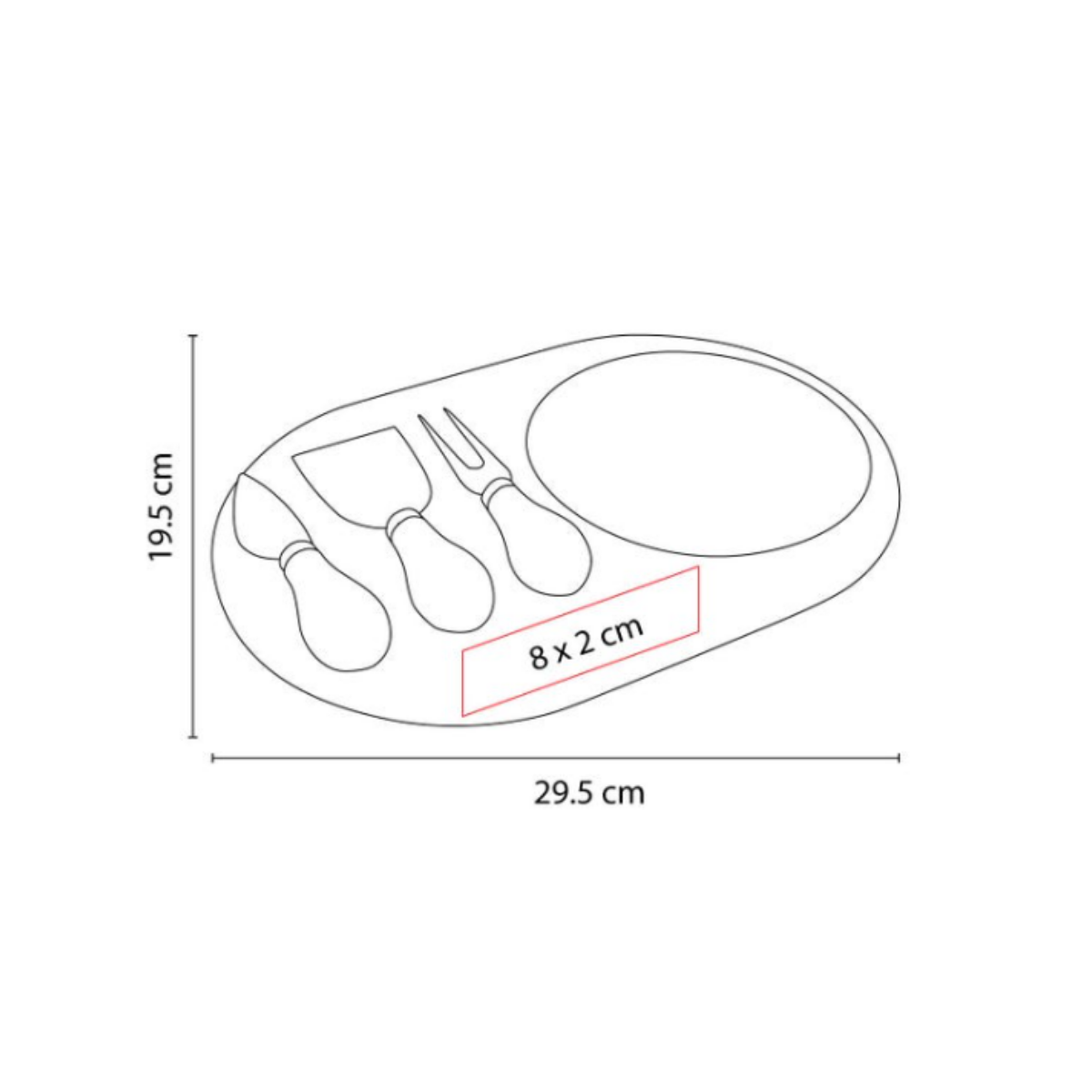 Set Tabla Cuchillo Tenedor Castadel Promoopcion Queso Madera