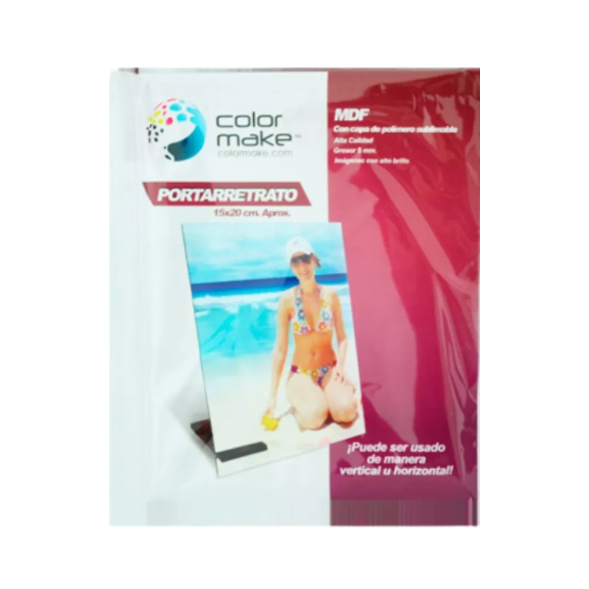 Portarretrato Color Make Blanco Sublimar 15x20cm Sublimacion