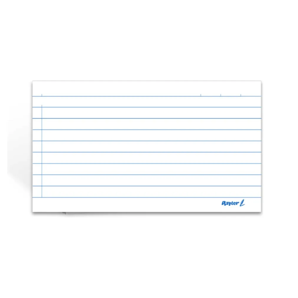 5 Pqts. Tarjeta Bibliografica Rayada Rayter 3x5in 100hjs/cu