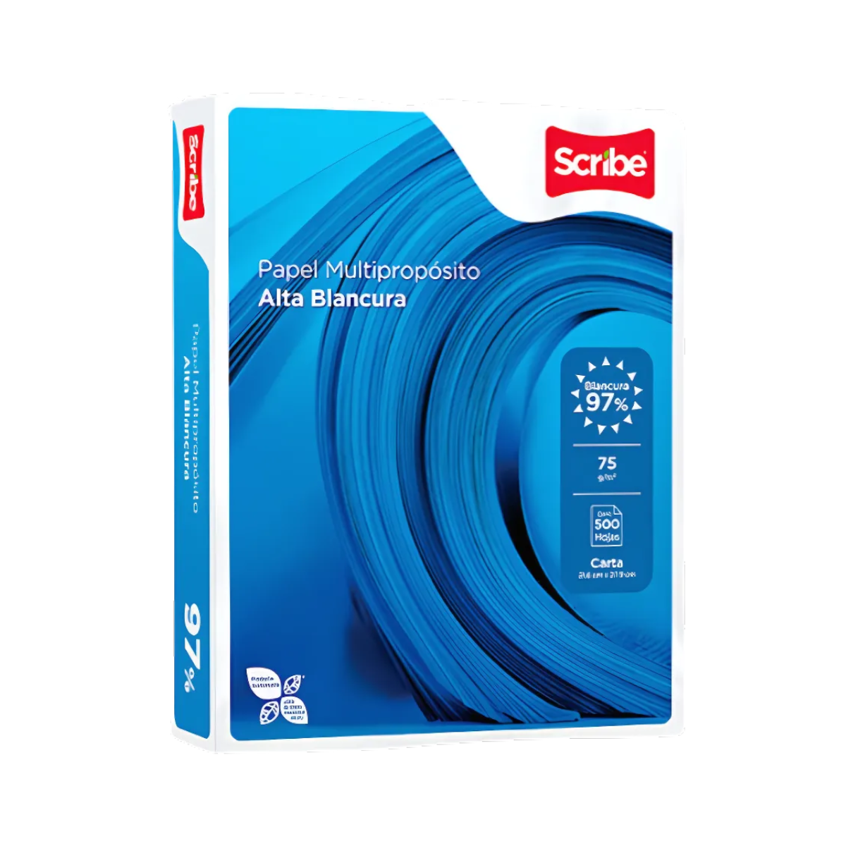 Paquete 500 Hojas Multiproposito Scribe 75gr Alta Blancura