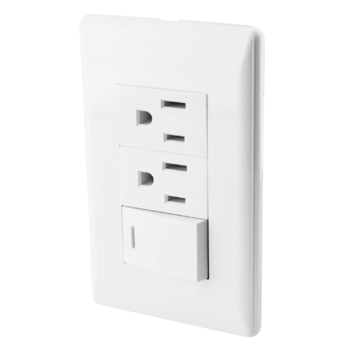 Apagador y Doble Contacto Sanelec 4513 con Placa Italia