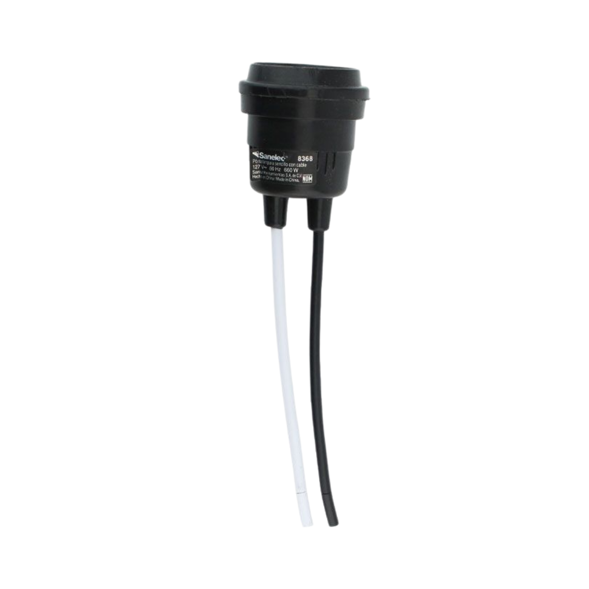 Portalámpara Plastico c/Cable E-27 Empaque 10 pzs