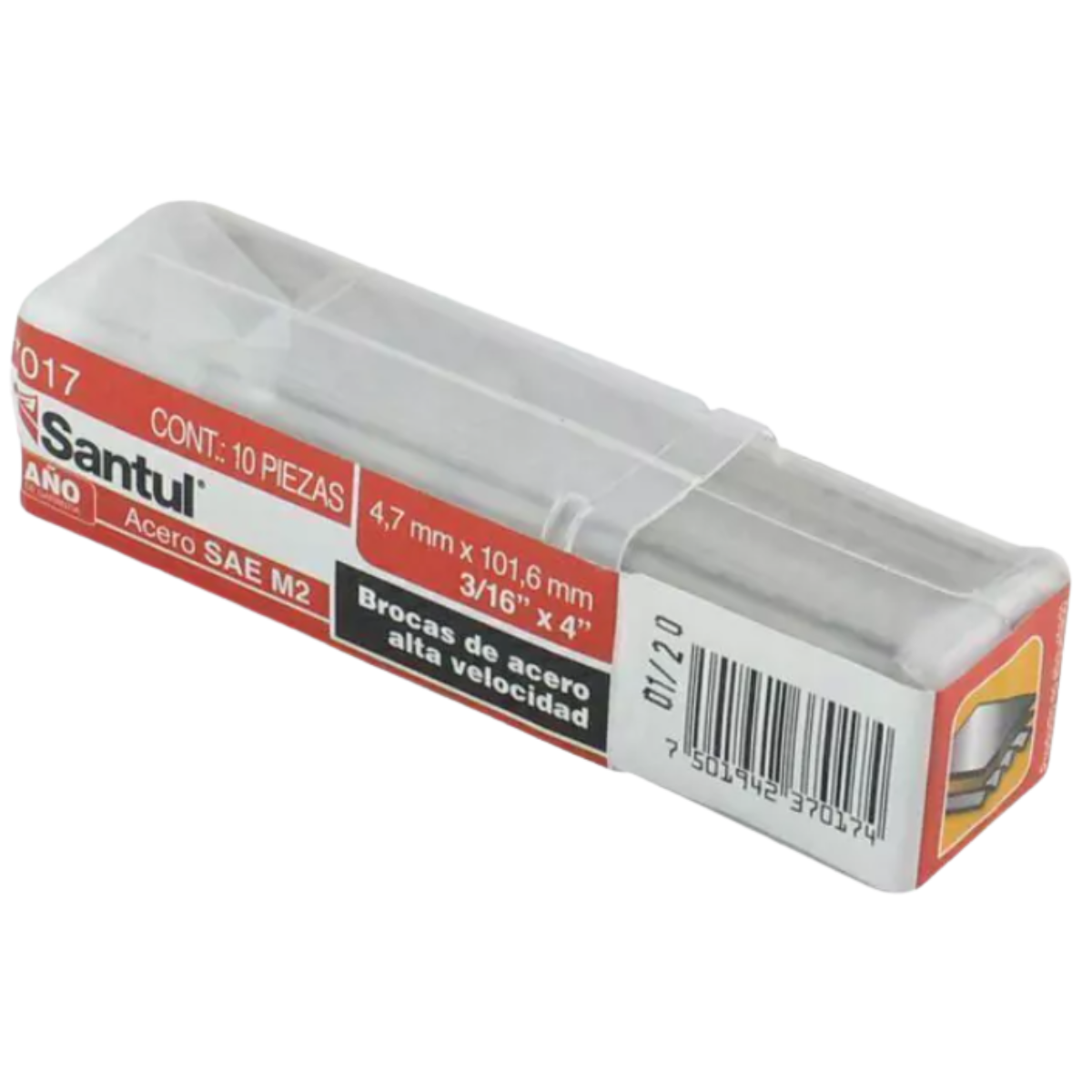 Broca 3/16X4 M2 Alta Velocidad Santul 7017