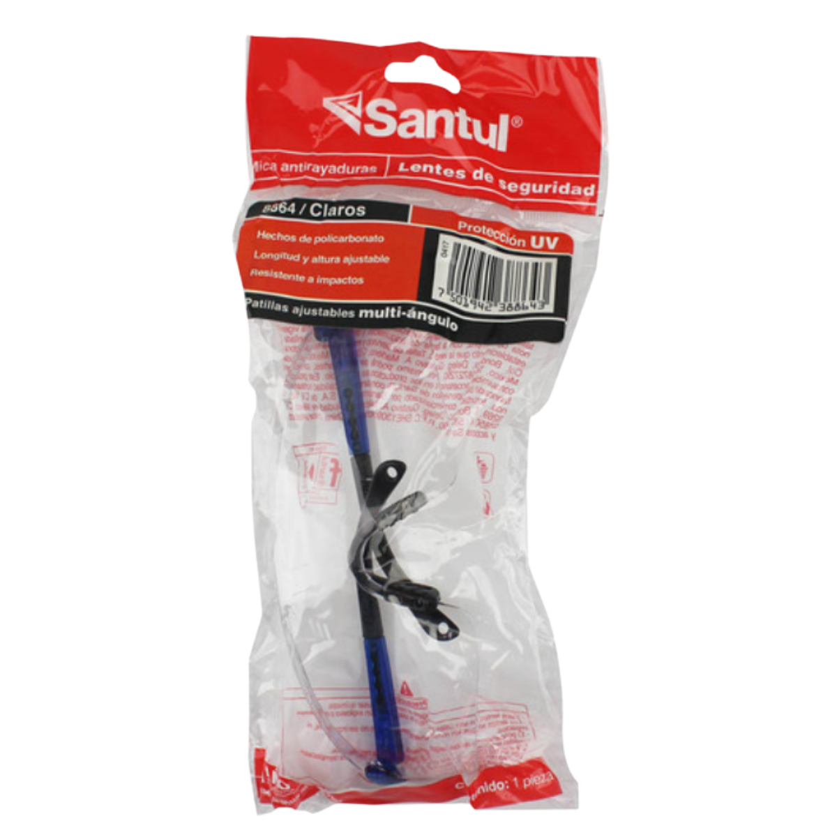 Lentes de Seguridad Multi Ángu Santul 8864 Transparente
