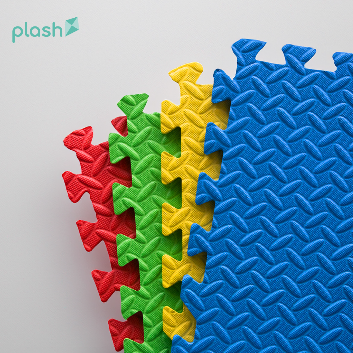 Set 4 Tapetes Foamy Rojo Verde Amarillo Azul