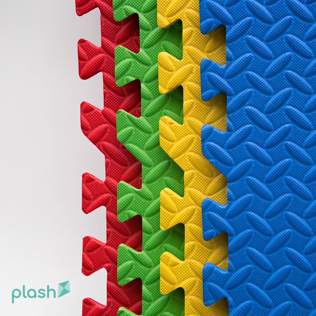 Set 4 Tapetes Foamy Rojo Verde Amarillo Azul