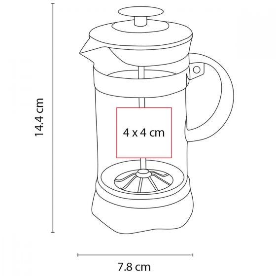 Cafetera Individual Prensa Francesa 350ml De Vidrio