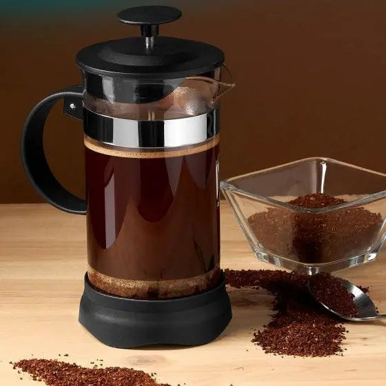 3 Pzs Cafetera Prensa Francesa 350ml Vidrio Embolo Cafe Te - Promoopcion - empaque