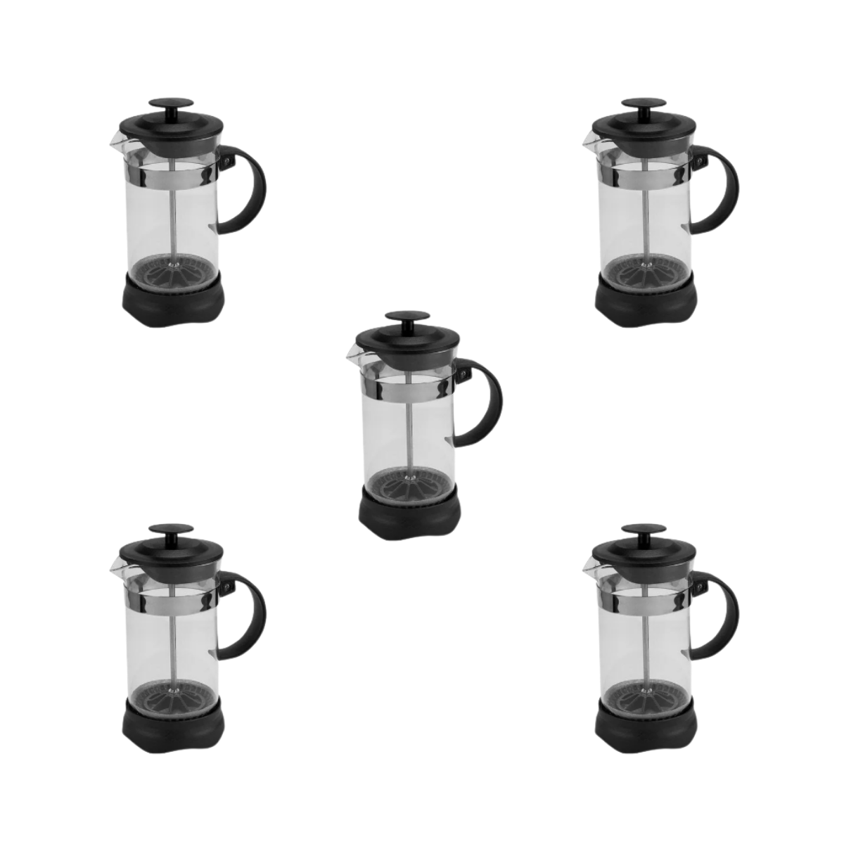 5 Pz Cafetera Prensa Francesa Promoopcion 350ml Vidrio Cafe